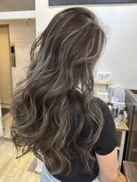 エトラ 渋谷店(etora)&nbsp;小顔 ネビージュ　グレージュハイライトカラー◎