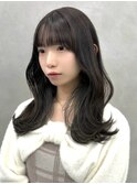 ★10代20代30代美髪簡単くびれレイヤー/オリーブグレージュ