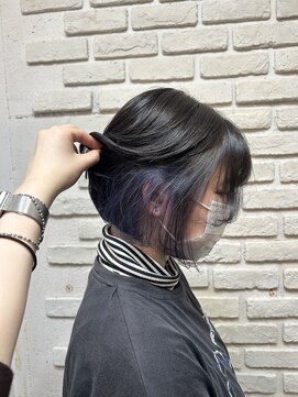 ビランチェ 池袋(bilancia) ミニボブ/インナーブルー/インナーカラー/ブルーカラー