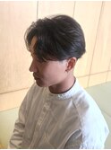 刈り上げセンターパートニュアンスパーマ