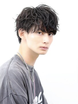 アーリー(Ali'i) ソフトツイストパーマ韓国マッシュウルフブルーブラック