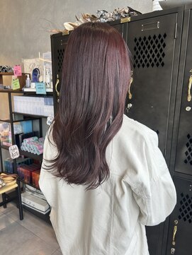 アチーブリス(achieve Liss) ブリーチなしピンクブラウン艶カラー大人可愛いゆるふわロング