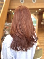 バイオレット 表参道店(Violet)&nbsp;アプリコットオレンジブラウンレイヤーカット暖色カラーNA-108