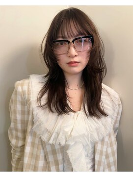 ユー(yew) ロングレイヤー＋マロンブラウン　kaho