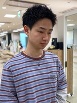 スパイキーショートツイストスパイラル無造作銀座メンズパーマ