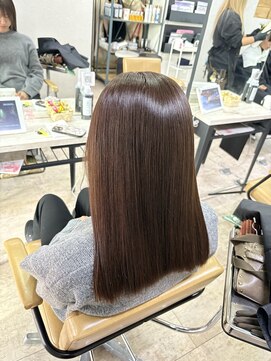 アジールヘア 所沢プロペ通り店(agir hair) カカオベージュくびれヘアケアブリーチ夏レイヤーカット所沢韓国