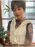 ショート/マッシュショート/くびれショート/ベージュ