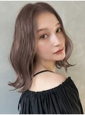 【PARK】ラベンダーモカベージュ×ニュアンスレイヤーロブ