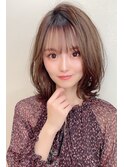 【shige】ホワイトグレージュコンマヘアネビージュボブウルフ