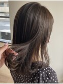 透明感カラー シルキーグレージュメルティーカラー