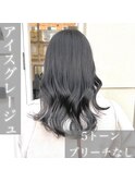 北山謙三☆アイスグレーミディアムヘアベビーバング