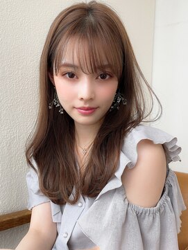 アフロート ディル(AFLOAT D'L) 大人かわいい 2wayバング レイヤーカット グレーベージュ