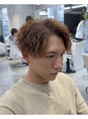 熊本波巻きパーマ ツイスパセンターパート 熊本メンズパーマ