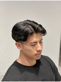 ラフカール メンズパーマ センターパート スペインカール