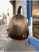 グレージュブリーチダブルカラー赤羽美容院ボブ人気スタイル