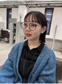 切りっぱなしボブぱつっとボブ黒髪ボブ