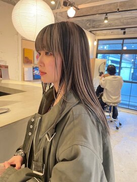 ルーム(Loom.) デザインカラーコントラストハイライト切りっぱなしボブ