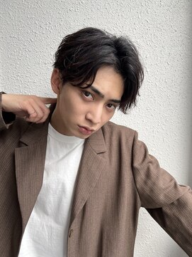 メンズヘアトーキョー(MEN'S HAIR TOKYO) センターパート/メンズパーマ/ツーブロック/黒髪