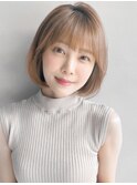うる艶髪チェリーブラウン前髪うるツヤナチュラルカール美髪