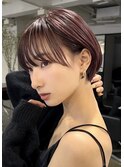 丸みショート/コンパクトショート/可愛いショートヘア/前髪あり