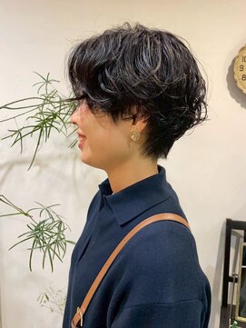 マイ ヘア デザイン 岡崎(MY hair design) 大人可愛いハンサムショート＊奥行きショート＊黒髪暗髪20代