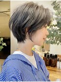 ３０代/小顔/くびれショート/黒髪/髪質改善/豊中
