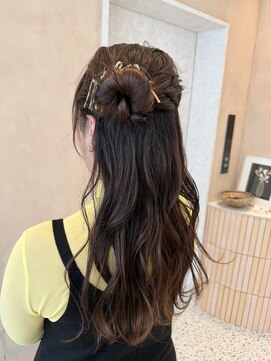 【中里恵梨】ハーフアップ/ヘアセット/顔まわり/推し活ヘア