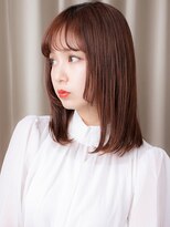 カバーヘア ブリス 戸田公園西口店(COVER HAIR bliss)&nbsp;ピンクベージュ姫カット小顔ハッシュカットボブディ20代30代X