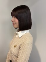 アクシス ナゴヤ(AXIS NAGOYA) 【なつみ】ダークパープル/ナチュラルショート/夏のヘアアレンジ