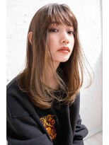 アンジェリカ 京都駅前店(ANGELICA JR) セミロング内巻きスタイル