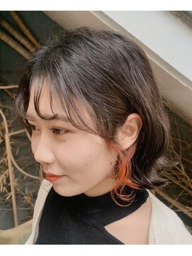 ビーワールド(B WORLD) 外ハネボブ　イヤリングカラー【 藤枝/髪質改善/カラー】