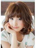 大人かわいいボブパーマ