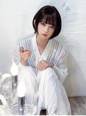 ◇バングカラーの前下がりショートボブ◇