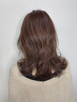 フロート 小阪店(float)&nbsp;ラベンダーカラー_マロンベージュ Aラインボブ かきあげ