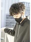 ツイストスパイラル　刈り上げ２ブロックショート