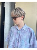 外国人風メンズバレイヤージュカラー×シースルーマッシュ