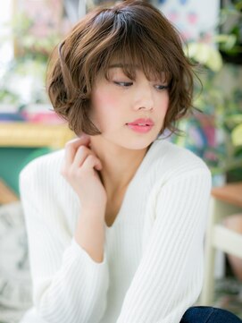 カバーヘア ブリス 川口(COVER HAIR bliss) 大人かわいいくせ毛風MIXショートボブパーマh2川口20代30代40代!