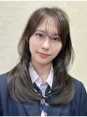 韓国風/レイヤー/小顔/前髪カット/髪質改善/グレージュ/透明感