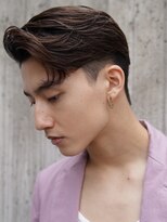 センターパートカルマヘアニュアンスパーマアップバング韓国原宿