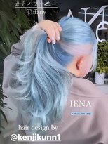 イエナ 渋谷(IENA)&nbsp;デザインカラーケアブリーチダブルカラー水色カラーペールブルー