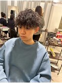 ホワイトメッシュ/ツイスト/ツイスパ/パーマ/メンズ/眉毛/心斎橋