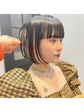 サンド 池袋(sand) インナーカラーボブ