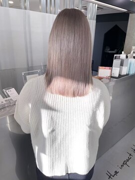 キング 心斎橋店(K!ng) ハイライトカラーミルクティーベージュレイヤーカットオルチャン