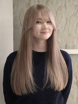 ソル バロール 表参道(SOL .valor) ハイトーンカラーミディアムレイヤーボブデザインカラー韓国ヘア