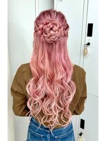 スタイル 横浜(STYLE)&nbsp;お花ハーフアップ/ヘアセット／ヘアアレンジ/パーティーヘア