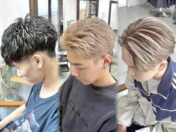 シティー バイ ラック(CITY by LUCK)の写真/ブリーチを使用したデザインカラーやメンズパーマで短めでも色気をプラス★雰囲気のある印象に仕上げます◎