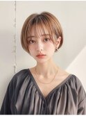 ★大人可愛い前下がりショートボブ 丸みショート