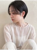 小顔ショート×ナチュラルブラック20代30代40代丸顔面長池袋