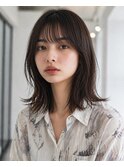 栄 髪質改善 美髪 艶髪 伸ばしかけセミディ