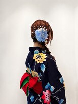 ウィールール 札幌店(WE RULE)&nbsp;浴衣ヘアアレンジ 編みおろしで夏を楽しむスタイル